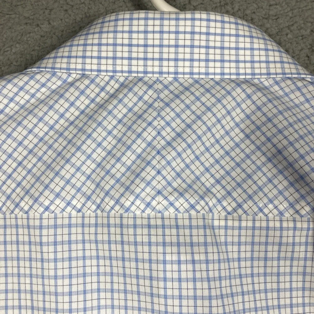 Joseph Abound Shirt Mens 18 1/2 34-35 Blue Long Sleeve Button No Iron Classic